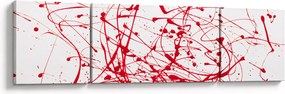 Obraz przy użyciu techniki drippingu (170x50 cm)