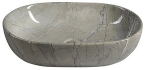 Szara ceramiczna umywalka 59x42 cm Dalma – Sapho