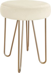 Taboret Venus tkanina Welur stelaż metalowy STOŁEK LOFT : Kolor Stelaża - Złoty, Kolor tkaniny - VELVET - MG50, Typ tkaniny - Velvet