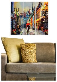 Obrazy zestaw 3 szt. 20x50 cm Street – Wallity