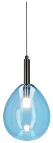 Niebieska lampa wisząca LED ze szklanym kloszem Lukka – Candellux Lighting