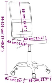 Czarne regulowane krzesło biurowe - Ciemnoszare 4X