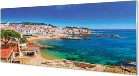 Panel szklany do Kuchni Nadmorska Plaża o Poranku