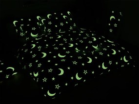 PrzytulneMieszkanie.pl PrzytulneMieszkanie.pl Świecąca pościel z mikropluszu BIG MOON szara Rozmiar pościeli: 70 x 90 cm | 140 x 200 cm