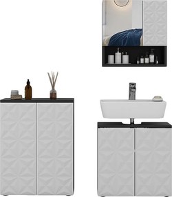 Zestaw mebli łazienkowych czarny 60x30x79 edge