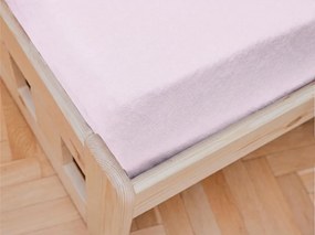 PrzytulneMieszkanie.pl Prześcieradło do łóżeczka Jersey jasnofioletowe 70 x 140 cm