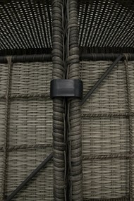 Rattanowy zestaw modułowy BORNEO LUXURY dla 2 osób (szary)