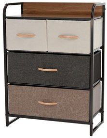 Komoda z szufladami z tkaniny HAZEL TYP 2, brązowy, M
