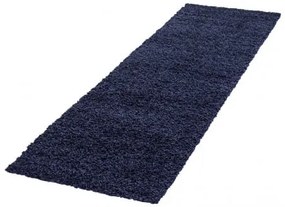 Dywan shaggy jednokolorowy granatowy 80 cm x 250 cm