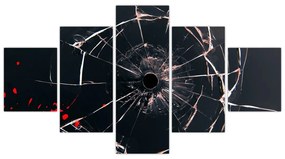 Abstrakcyjny obraz - potłuczone szkło (125x70 cm)
