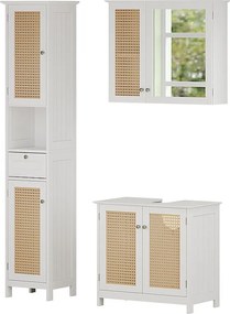 Zestaw mebli łazienkowych biały 60x35x58 rosario