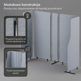 Parawan akustyczny SADIE Moon Dust 260/145 cm