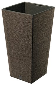 Donica ogrodowa kwadratowa Furu Square Eco Wood 75 cm kawa PROSPERPLAST