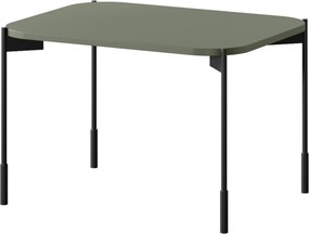 Stolik kawowy Sonatia 60 cm prostokątny na metalowych nogach - oliwka