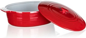 Banquet Foma naczynie żaroodporne owalne z pokrywką Culinaria Red 3,6 l, 3,6 l