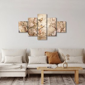 Obraz - Obraz ptaka w stylu vintage II. (125x70 cm)