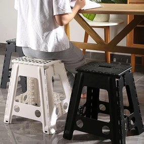 Składany Stołek Czarny Kuchenny Antypoślizgowy B1-N04