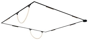 System oświetlenia szynowego z 6 lampami sufitowymi i 2 lampami wiszącymi, czarny, 1-fazowy - Magnetic Marra Tautau Nowoczesny Oswietlenie wewnetrzne