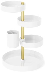 Biały plastikowy organizer łazienkowy Pirouette – Umbra