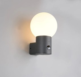 Lampa zewnętrzna ścienna z czujnikiem ruchu ø 18 cm Mures – Trio