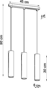 Szara lampa wisząca betonowa Fadre – Sollux