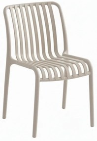 Plastowe krzesło TREGO, beżowe