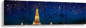 Obraz - Lampiony szczęścia, Bangkok (170x50 cm)