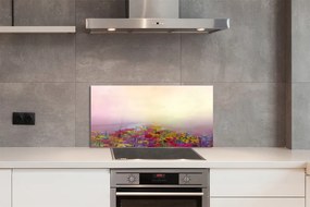 Panel szklany do Kuchni Obraz Kwiatów na tle Nieba