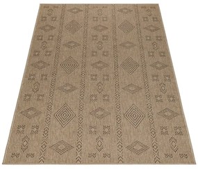 Dywan uniwersalny Dhaka boho beżowo-antracytowy 120 cm x 170