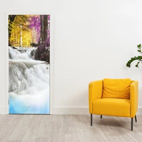Fototapeta na drzwi - Erawan, wodospad w lesie (95x205cm)