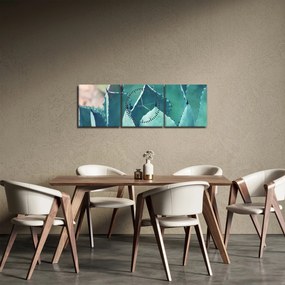 Obraz - Sukulent (z zegarem) (90x30 cm)