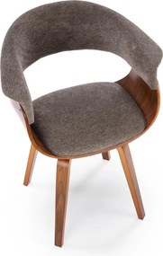 Krzesło z giętej sklejki w kolorze orzechowym K545 Halmar