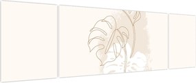 Obraz - Line art monstera N⁰1 (170x50 cm)
