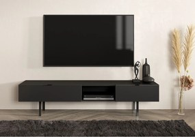 Czarna szafka RTV z szufladą Skandica MYWAY / szer. 180 cm