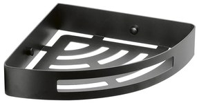 Gedy - Półka narożna do prysznica SMART 21x4,5 cm czarny mat