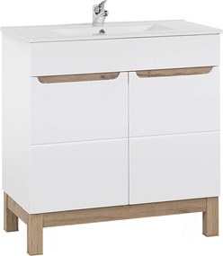 Szafka łazienkowa z umywalką wpuszczaną Bali 80 cm, biała