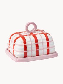 Ręcznie malowana maselniczka Plaid