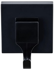 Czarne samoprzylepne plastikowe haczyki zestaw 2 szt. Quadro – Wenko