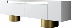 Stolik pod telewizor Bohem White and Gold