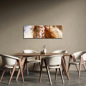 Obraz - Marmurowa abstrakcja (z zegarem) (90x30 cm)