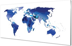 Panel nad Blat Kuchenny Kontury Świata w Błękicie