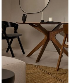 Okrągły stół z blatem w dekorze orzecha ø 120 cm Naanim – Kave Home