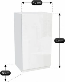 Zestaw Mebli Kuchennych MODERN 170 cm Biały Połysk/Dąb Nowoczesny