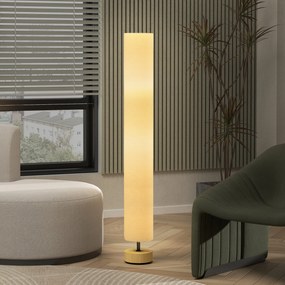 HOMCOM Lampa stojąca do salonu z kloszem lnianym, włącznik nożny | Aosom PL
