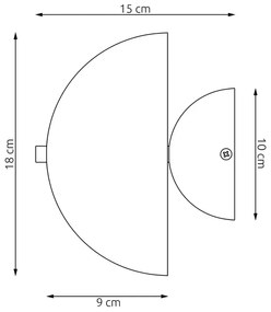 Biały minimalistyczny kinkiet ścienny - M128-Filadelfix