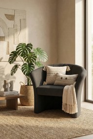 Grafitowy Elegancki Fotel Do Salonu F7-G85