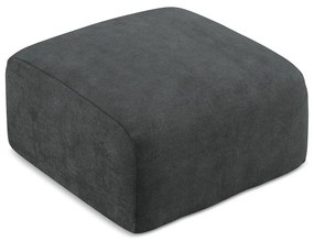 Ciemnoszary podnóżek z tkaniny szenilowej Leila – Makamii