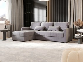 BEDANTE narożnik MOS L BIS Itaka 50 szary prawa z funkcją spania sofa w kształcie litery L z pojemnikiem na pościel sofa do salonu kanapa sofa rozkładana