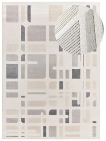 Jasnoszaro-kremowy dywan 200x290 cm Flora – Universal