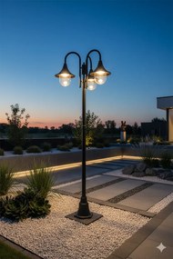 Brązowa klasyczna latarnia ogrodowa - 5X A466 K8-F86